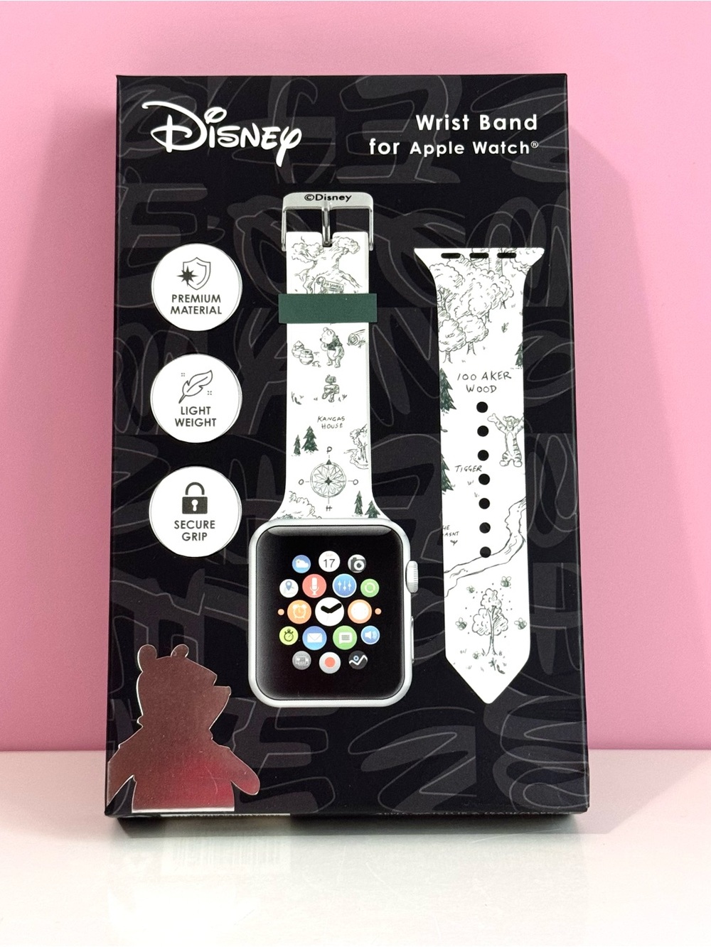 Disney White Winnie the Pooh Themed Apple Watch Wrist Band
